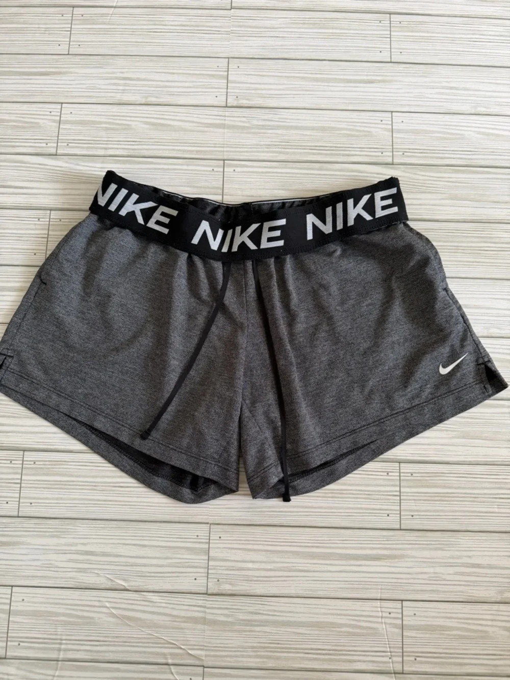 Nike | Grey Dri-Fit Elastic Waist Foldover Athletic Short - Size M - Picture 2 of 4